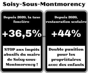 Impôts, cantine, ... : à Soisy, ça ne va pas dans le bon sens !