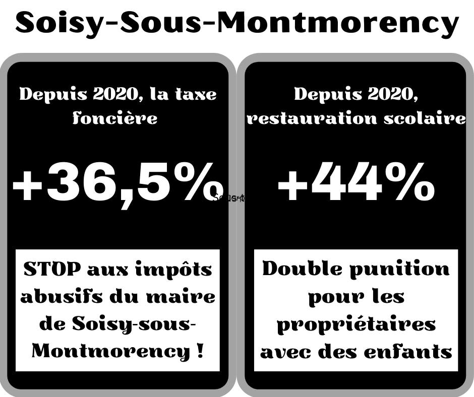 Impôts, cantine, ... : à Soisy, ça ne va pas dans le bon sens !